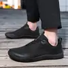 Zapatos deportivos transpirables de ajuste ancho para hombre para comercio exterior, zapatillas ligeras antideslizantes para correr para primavera y verano, zapatos casuales para exteriores de suela plana de talla grande