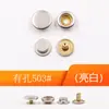 Botões de metal 503 de cobre maciço estilo largo de fábrica três em um oco cinco em um furo passante quatro em um fivela para jaqueta de plumas corta-vento