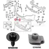 20 Piezas Adecuado para Mazda 2 3 5 6 Juego de Tornillos y Tuercas de Fijación para Guardabarros y Parachoques Delantero de Coche