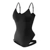 Ropa interior moldeadora de talla grande transfronteriza, body tipo camisola con control de abdomen, pantis tipo tanga, body de una pieza de talla grande con diseño hueco ajustado que revela la parte trasera y reduce la cintura