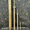 Espada de maestro celestial de cobre puro dragón tigre espada mirto tabú espada de siete estrellas es una espada de maestro celestial de envío de la montaña del dragón tigre espada de cobre integrada de cinco elementos