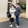 2024 estilo nuevo ropa acolchada de algodón para pareja cuello alto ropa acolchada de algodón forro polar engrosado terciopelo de cordero chaqueta acolchada de algodón marca de moda estilo Hong Kong ropa de pan para hombre