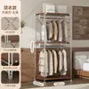 Arara de metal estilo japonês com 60cm de profundidade para instalação, guarda-roupa aberto autoportante, closet, prateleira montada, rack de armazenamento para guarda-roupa