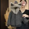 Chaqueta de Polar Gruesa de Invierno para Niños 2025 Nueva Elegante Cálida con Capucha Cardigan Sudadera para Niños y Niñas