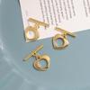 Cobre banhado a ouro real cor retenção amor otbuckle DIY jóias artesanais mão colar pendurado fivela conexão fivela acessórios material