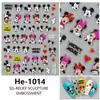 Redanco Nuevas Pegatinas para Uñas de Mickey Mouse con Dibujos en Relieve 5D Calcomanías Adhesivas Tridimensionales para Uñas Venta al por Mayor