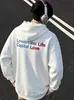 Sudadera con capucha de estilo retro americano con estampado de letras y bloques de color para hombre y mujer, nuevo estilo de otoño, chaqueta holgada casual para pareja, talla grande