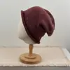 Gorro de mezcla de lana nueva de alta calidad para otoño e invierno, apto para cabezas grandes, versátil, hace que la cara se vea más pequeña, gorro de punto, gorro para la cabeza, a prueba de frío