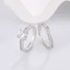 Suministro Transfronterizo, Artículos Populares de Wish, Más Vendidos de Amazon, Juego de Anillos de Zirconia Rosa, Joyería con Incrustaciones de Diamante, Accesorios Creativos
