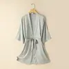 Pijama para Mujer, Bata de Noche de Alta Gama, Bata de Baño para Primavera y Otoño, Ropa Exterior de Seda de Hielo con Tirantes, Ropa de Casa Sexy Delgada de Verano