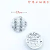 Punto caliente de venta soldadura cosida a mano de pie alto botón de diamante strass perla pequeña fragancia hebilla decorativa accesorios de ropa DIY