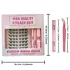 Kit de Cílios Postiços Transfronteiriços Grande Capacidade Suda Ji Cílios Postiços Segmentados Espessos Simulado Natural Cílios Postiços Canto do Olho