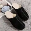 Pantuflas de Algodón con Cuña de Comercio Exterior para Mujer, Talla Grande, Nuevo Estilo Otoño e Invierno 2025, Suela Gruesa, Forradas de Felpa, Sin Cordones, Puntera Cerrada, Medias Zapatillas, Wish