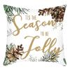 Nueva funda de almohada navideña transfronteriza con estampado decorativo de árbol de Navidad. Funda de almohada navideña.