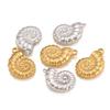Colgante de Concha de Caracol de Acero Inoxidable Nuevo Transfronterizo Colgante Chapado en Oro al Vacío de 18K Joyería DIY Accesorios de Joyería Hechos a Mano
