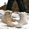 Botas de nieve de suela gruesa para amantes de la primavera, zapatos de senderismo al aire libre de caña alta, zapatos deportivos de moda para exteriores.