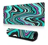Mouse Pad com Padrão Geométrico de Fluxo de Ondas Transfronteiriço Amazon Grande Tapete de Mesa para Transferência de Calor Fluxo de Borracha