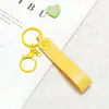 6047 # Llavero Casual de Cuero PU Liso Accesorios de Cuerda de Cuero Tendencia Dibujos Animados Muñeco de Peluche Accesorios de Hebilla