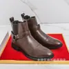 Amazon Tamanho Grande 47 Botas de Cano Alto de Couro Botas de Couro Masculinas Sapatos com Fivela Estilo Britânico Sapatos Casuais de Negócios Botas de Couro Estilo Workwear Retrô