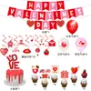 Decoración de fiesta del Día de San Valentín decoración boda Día de San Valentín Día de San Valentín banderín de tirar decoración de globos traje