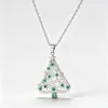 Cao Shi Collar Exquisito Hueco de Nicho Árbol de Navidad para Mujer, Accesorios Navideños Estilo Europeo y Coreano, Shein Copo de Nieve Floral