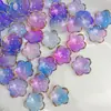 Flor de Cinco Pétalos con Borde Dorado de Acrílico de 18 mm Flor Hecha a Mano DIY Pasador de Flor para el Cabello Materiales para Colgante Pulsera Estilo Vintage