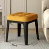 Bancos domésticos luxuosos e empilháveis, modernos e simples, bancos estilosos para sala de estar, bancos para mesa de jantar, bancos espessados para quarto e penteadeira