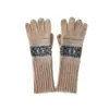 Guantes de Cachemira Cálidos de Diez Flores Guantes de Cinco Dedos Dibujo Animado Lindos Guantes de Lana Engrosados en los Dedos