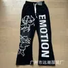2025 Nova Marca Americana Tendência Camiseta de Manga Curta Estampada com Letras Retrô Hot Diamond Hip-Hop Masculina e Feminina Algodão