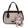 Bolsa Pequena Versátil de Lona Ins para Mulheres 2025 Nova Moda Cor Color Blocking Bolsa de Mão Bolsa Saco Outono Casual Bolsa Transversal