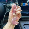 Chaveiro Criativo Estilo Jogo Retrô de Argila do Pac-Man com Diamantes, Acessório de Bolsa Estiloso, Pingente Personalizado