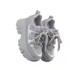 Zapatillas de malla transpirable estilo papá, zapatos de plataforma para mujer, nuevos populares de otoño 2026, suela gruesa, que aumentan la altura, casuales, versátiles, zapatillas deportivas