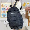 Bolsa Escolar Tie-Dye para Estudantes de Comércio Exterior Nova Mochila Estilo Japonês para Ensino Fundamental Cor Sólida Mochila com Textura Leve Grande Capacidade