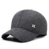 Gorras de Béisbol para Hombres de Mediana Edad y Mayores Otoño e Invierno Estilo Coreano Casual con Visera Ocio al Aire Libre Gruesas Forradas de Polar Gorras de Papá