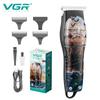VGR953 tijeras de barbero para graffiti corte de pelo salón de peluquería personalidad tallado cabeza de aceite cortapelos eléctrico pequeño eléctrico cortapelos eléctrico profesional