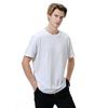 Camiseta de Manga Corta para Hombre, Camiseta Casual de Algodón Puro de Verano para Hombre, Camiseta de Marca Moderna de Manga Media Talla Grande, Holgada, Casual y Transpirable