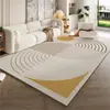 Alfombra de Sala de Estar Estilo Crema, Manta de Lujo Ligero y de Gama Alta para Sofá y Mesa de Café, Felpudo Antideslizante para el Hogar, Manta de Mesita de Noche para Dormitorio