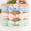 Nova tri-piece europeu e americano best-seller headband headband infantil liso impresso arco orelhas de coelho cocar