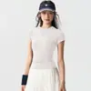 Nuevo Conjunto de Verano para Mujer de Manga Corta para Fitness, Delgado, Alta Elasticidad, Secado Rápido, Traje de Entrenamiento de Pilates, Camiseta de Yoga, Top Deportivo