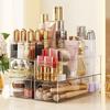 Caja de Almacenamiento Transparente Multiusos para Cosméticos, Organizador de Escritorio, Antideslizante, Engrosada, Apilable y Caja de Almacenamiento Categorizada