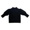 [En stock] Suéter de cuello alto medio para niños, camisa base para bebé niña, abrigo de manga abullonada de moda para niños, nuevo color sólido
