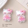 Dibujos animados diy resina accesorios accesorios niña gatito pegamento crema hecho a mano horquilla funda para teléfono móvil accesorios hebilla de zapato lote