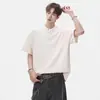 Camiseta de Manga Corta para Hombre 2026 Verano Nueva Marca de Moda Moda Holgada Tacto de Seda de Hielo Camiseta para Hombre