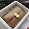 2021 Bolso Vintage de Tofu Caja con Cierre Bolso Cuadrado Pequeño Piel de Vaca Hombro Cruzado Cuero Genuino Bolso de Mujer Estilo Vintage
