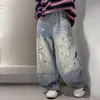 Jeans de pierna recta para niño, nuevo modelo primavera y otoño 2026, pantalones anchos para niño, pantalones largos de otoño para niño, ropa de otoño moderna y genial