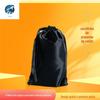 Presente Drawstring saco de cetim produtos de cuidados da pele Embalagem à prova de poeira Black Satin Bag Storage Silk-screen Printing