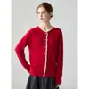 Cárdigan de cachemira pura para mujer, suéter tejido de cuello redondo, nuevo estilo otoño e invierno, holgado y casual