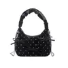 Bolso de Hombro Individual Casual con Personalidad Estilo Coreano Dulce Plisado para Mujer con Lazo de Moda Textura de Alta Calidad Bolso Cruzado Elegante