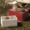 Caja de almacenamiento plegable para acampar al aire libre, caja de almacenamiento portátil de gran capacidad con asa, caja organizadora para maletero de coche y picnic