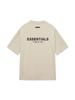 Camiseta con Estampado de Niebla Multilínea Essentialszone Laminada Corte Holgado Cuello Redondo Moda Urbana Marca de Ropa Par de Hombres y Mujeres Mangas Cortas